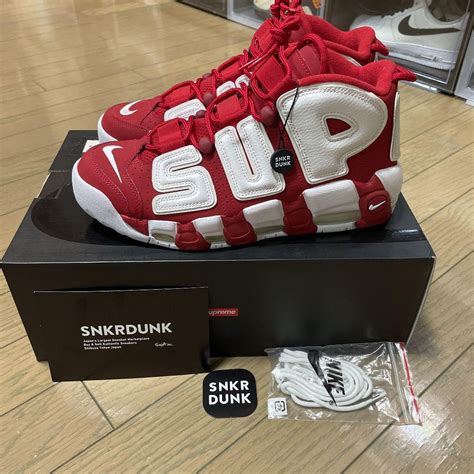 nike supreme uptempo real vs fake|supreme uptempo checklist.